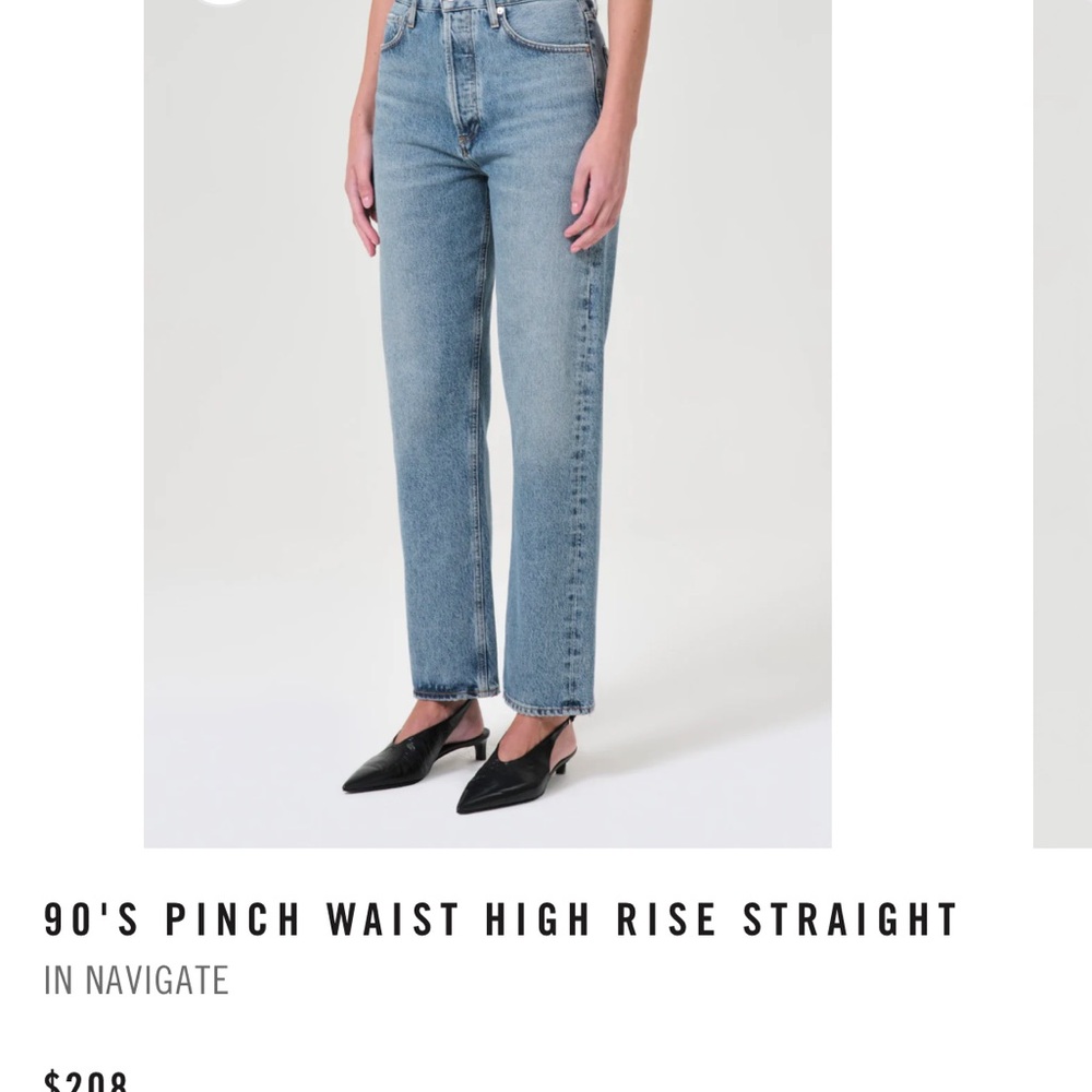 90's Pinch Waist High Rise Straight Jeans AGOLDE
